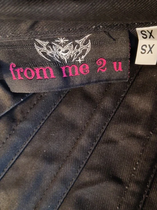 From Me 2 U Sirena Gothic Pinstripe Lace-Up Corset Dress - Picture 7 of 7